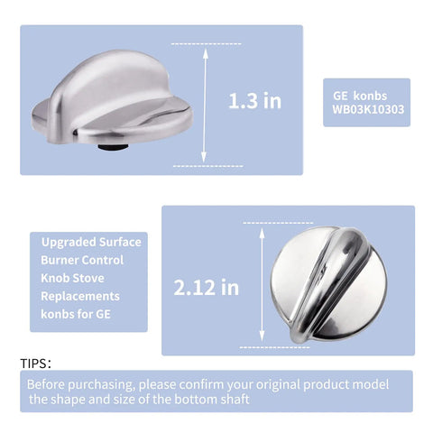 Five Pack Stove Knob Replacements For Profile Cooktop Oven Rang Easy Fit For Hotpoint RCA And Other Major US Brands WB03K10303