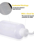 Premium LDPE Squeeze Bottle 500ml 16oz Pack Of 2 Safe Tattoo Wash Bottle With Scale Labels Green Soap Supply On The Go Portable Watering Tool For Medical And Tattoo Use Pro Grade Durable Leak Resistant, 300ml markings and sealed tip