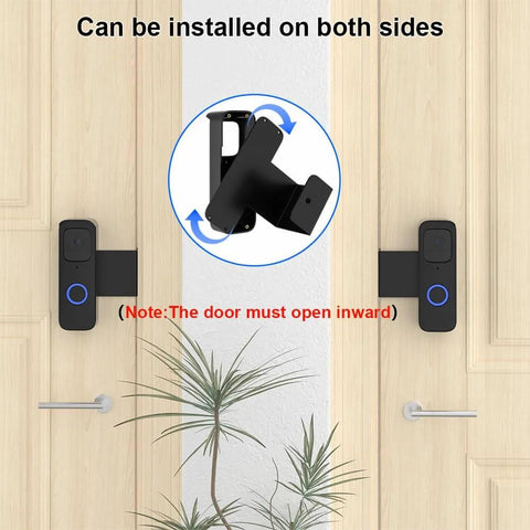 Anti Theft No Drill Door Mount For Blink Video Doorbell 2021 1st Gen Weatherproof Mounting Bracket on door
