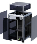 K2 SE Transparent PC Enclosure With Dustproof Tent And Noise Reduction For K2 SE And K1 SE 3D Printers, open view with removable panels.