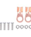 Copper pads and screws from the Handheld Copper Spot Welder Pen Kit For DIY Electronics, Ultra Low Resistance Tool With Silicone Wire.