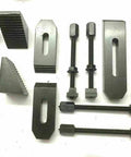 24 Piece Heavy Duty Clamping Kit With M6 Thread Includes Tee Nuts Flanged Nuts Studs Step Blocks And Epoxy Black Finish