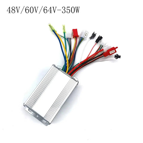 Versatile Brushless Motor Controller for E Bikes and E Scooters, 36V to 64V, 350W to 1200W Range, multiple colored wires