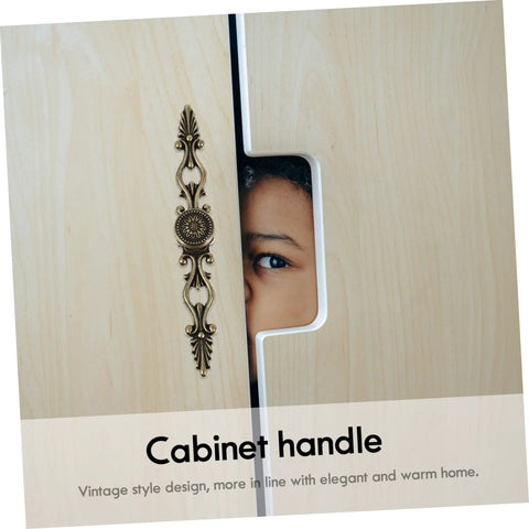 European Carving Handle 8.46 Inch Antique Bronze Cabinet Pulls Zinc Alloy Drawer Pulls For Kitchen Cabinets Wardrobes Closets