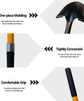 Heavy Duty 57 Inch Digging Shovel With Fiberglass Handle And Round Steel Head Closed Back Design Prevents Debris Buildup And Rust Non Slip Cushion Grip For Lawn And Yard Work Orange Workhorse Shovel, showing one-piece molding, tightly connected joints, and comfortable grip.