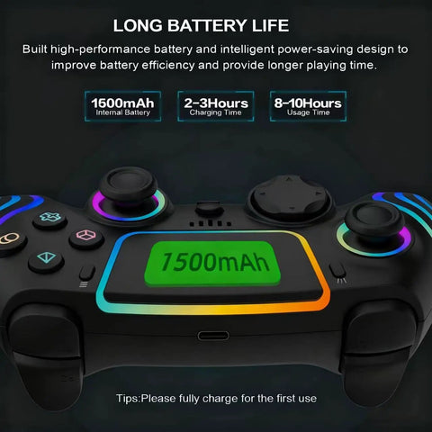 Wireless PS5 Controller For PS5 And PC With Bluetooth Plug And Play Rechargeable 1500mAh Battery Dual Vibration Motion