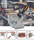 Two Pack 90 Degree Right Angle Clamps for Woodworking and Metalworking Aluminum Alloy Corner Clamp in workshop setting