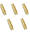 Brass Quarter Inch Push To Connect Pneumatic Fittings Set, 5 piece quick connect air hose fittings in CA360 CA377 brass.