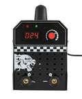 Black control panel of Stainless Steel Weld Cleaning Machine 110V 1000W Brush Type Bead Processor with digital display and dials.