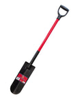 12 Gauge 14 Inch Drain Spade With Fiberglass D-Grip Handle, Closed Back Steel Blade, Heavy Duty Pro Grade For Plumbing And Landscaping