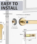 4 In 1 Keyless Entry Smart Lock with Fingerprint, Passcode, Mechanical Keys, and Bluetooth App showing installation on door
