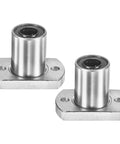 LMH10UU Linear Ball Bearings 10mm Bore, 19mm OD, 25mm Length, 4.5mm Hole, 2 Pack Round Flange Bushing for CNC Machines