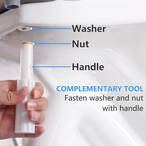 Tank To Bowl Gasket Kit For Champion 4 Toilet Repair Heavy Duty Seal To Stop Leaks Easy Install Replacement For AS738756-0070A Toilet Tank Gasket Ring For Worn Cracked Or Aging Couplings, white washer nut handle tool