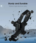 Universal Phone Adapter for Telescope and Spotting Scope With 3 Axis Adjustable Holder and Remote in rigid black aluminum alloy