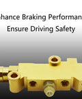 Premium Universal Brass Disc To Disc Brake Proportioning Valve for Classic Trucks with smooth finish and bolt-up design.