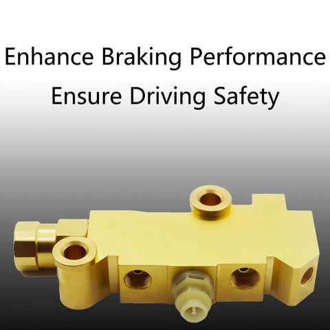 Premium Universal Brass Disc To Disc Brake Proportioning Valve for Classic Trucks with smooth finish and bolt-up design.