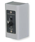 General Electric CR101Y1 manual motor starter, gray metal enclosure with black front panel, 1P, 16A, 230V DC