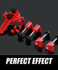 Red 9-piece car dual cam clamp kit with screw rods and star knobs for camshaft timing lock tools