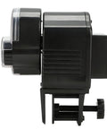 Slick Install Automatic Fish Feeder For Aquarium Battery Operated with adjustable portion control, side view image.