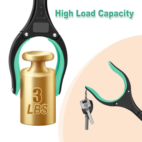 Two Pack 32 Inch Folding Reacher Tool With Rotating Jaw And Magnetic Grip, 360 Degree Anti Slip Grabber For Indoor And Outdoor Cleanup, Trash Picker, Lightweight Durable Pick Up Stick In Blue And Green