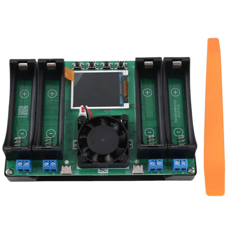Straight Up Battery Diagnostics With This 4 Channel Capacity Tester Module featuring integrated ports and digital display.