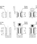 Diagram showing installation of 50Pcs Stainless Steel Thread Repair Kit With Helicoil Style Inserts For Aluminum And Other Light Metals