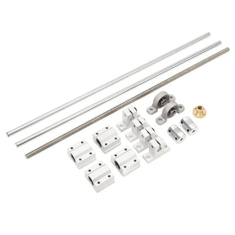 Stainless Steel Linear Motion Kit For 3D Printers And Engraving Machines With 8mm Shaft And SC8UU Slide Blocks, Smooth, Precise Motion System Built For DIY Automation And Boss Level Industrial Projects. Stainless steel 8mm rail kit with SC8UU slide blocks and couplers