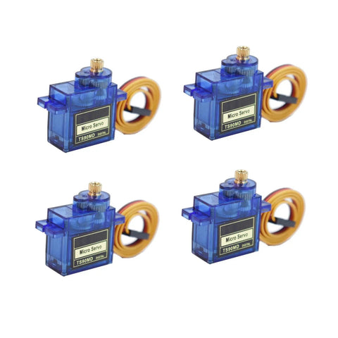 4 Pack Beefed Up Full Metal Gear TS90MD 9g Digital Micro RC Servo 270 Degree Upgrade SG90 Mini Servos.