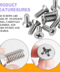 Heavy Duty Stainless Steel Brake Disc Rotor Screws 4 Pack Fits Honda Civic Accord CRV showing polished stainless steel bolts.