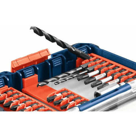 40 Piece Impact Tough Drill And Drive Set With Custom Case Black Oxide Drill Bits For Reduced Friction And Heat Long Lasting Driver Bits With Extended Torsion Zone For High Torque Applications