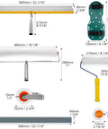 Self Leveling Cement Tool Kit With 9 Inch And 20 Inch Spike Rollers, Scraper, And Spiked Shoes For Cement, Mortar And Floor Leveling.