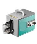 Heavy Duty Pneumatic Crimping Pliers For Quick Cold Press Terminals Compact Desktop Mini Crimper side view with grip and connectors.