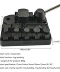 Pro Grade Multi Function Wire Bender Tool For Jewelry Making And Sheet Metal Craft, dimensions shown with measurements