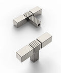Brushed Satin Nickel Cabinet Knobs 10 Pack, 2 Inch Solid Zinc Alloy T Bar Cupboard Drawer Pulls, Single Hole Mount, Durable Kitchen Hardware ZH0021