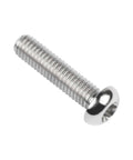 Crazy Lightweight Titanium Button Head Torx Bolts Set M5 M6 M8 In 10 12 15 20 25 30 35 40 Mm Length Pack Of 6 For Bicycle Motorcycle And Car Use Grade 5 6Al 4V Tough And Corrosion Resistant image showing a titanium bolt