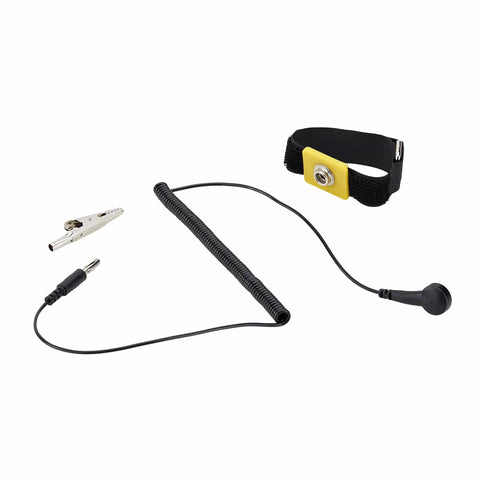 ESD Wrist Strap With Grounding Cable And Detachable 5ft Cord For Safe Static Discharge Reducing Shock Risk With 1M Ohm Resistor