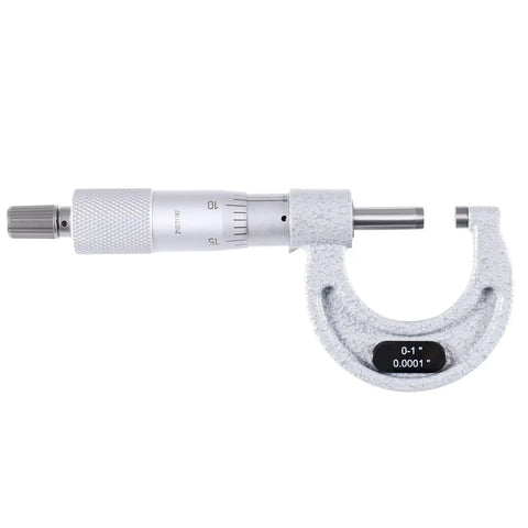 Boss-Level Precision Outside Micrometer 0-1 Inch Range With 0.0001 Inch Resolution, Carbide-Tipped Measuring Face, Ergonomic Thimble, Locking Screw, And Durable Build For Real-World Machining And High-Tolerance Work. outside micrometer 0-1 in with carbide face and locking screw