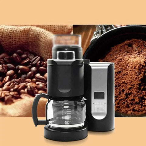 All-In-One Pump Coffee Machine With Built-In Grinder, Fully Automatic Brewing, 900W Power, Dual-Use Design, 600ml Water Tank, Anti-Drip