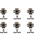 6 Pack Galvanized Double Ball Roller Cabinet Catch for Smooth Soft Close Quiet Slam Free Closet Cupboard Hardware in Antique Bronze Finish
