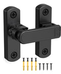 90 And 180 Degree Sliding Barn Door Lock Adjustable Zinc Alloy Security Latch with screws visible