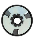 Hit The Road In Style With This Rock Solid Centrifugal Go Kart Clutch Featuring A Heavy Duty Five Eighths Inch Bore And Ten Tooth Sprocket Built Tough For 420 Chain Mini Bikes Fast Acceleration. Top view of centrifugal clutch, metallic surface, designed for go karts.