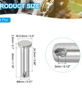 8 By 30 Millimeter Clevis Pins Set Of Four In 304 Stainless Steel With Flat Head For Hitch Pin Lock Link Hinge Systems Heavy Duty Durable Corrosion Resistant Hardware For Trailers Boats And Industrial Projects Silver size diagram