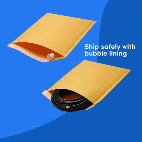 14.5 X 20 Inch Kraft Bubble Mailers Pack Of 50 Self Sealing Padded Envelopes For Secure Shipping with bubble cushioning