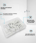 Wall Anchor And Screw Kit For Drywall And Hollow Walls Perfect For Hanging Lightweight Decor And Fixtures With Quick Easy Install