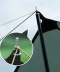 Ultra Durable Aluminum Tent Poles Set Of 2 Adjustable Telescoping Poles For Tents Tarps Canopies Awnings And Shelters with rope detail