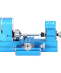 Mini Motorized Lathe Machine For Diy Enthusiasts And School Tech Classes Precision Engine Turning Tool with blue metal casing.