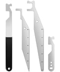 Firefighter Leverage Tool Multi Purpose Rescue Kit For Firefighters And Emergency Responders Black 4 Piece Set displayed vertically