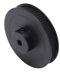 Hella Durable Black Aluminum Timing Pulley With 80 Teeth And Single Bore Groove showing side view for 3D printer setup.