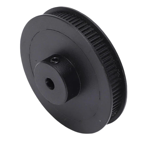 Hella Durable Black Aluminum Timing Pulley With 80 Teeth And Single Bore Groove showing side view for 3D printer setup.
