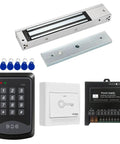 Rfid Keypad Access Control System With 600lb Magnetic Door Lock Kit And Exit Button No Fuss Setup Easy Card Or Password Entry